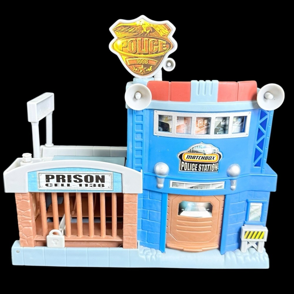 Matchbox Police‎ Station Prison Toy Car Building 2003 Mattel